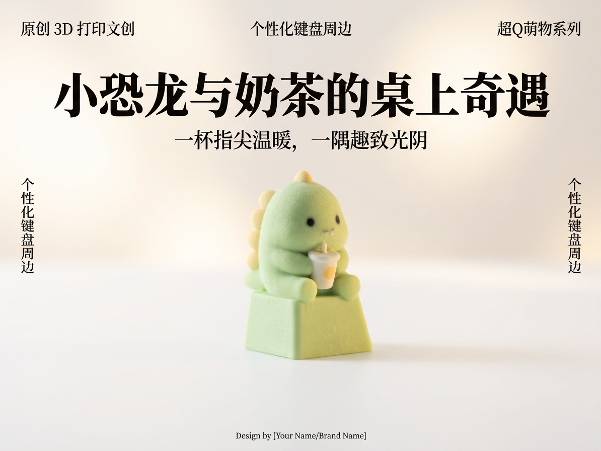 奶茶小恐龙键帽