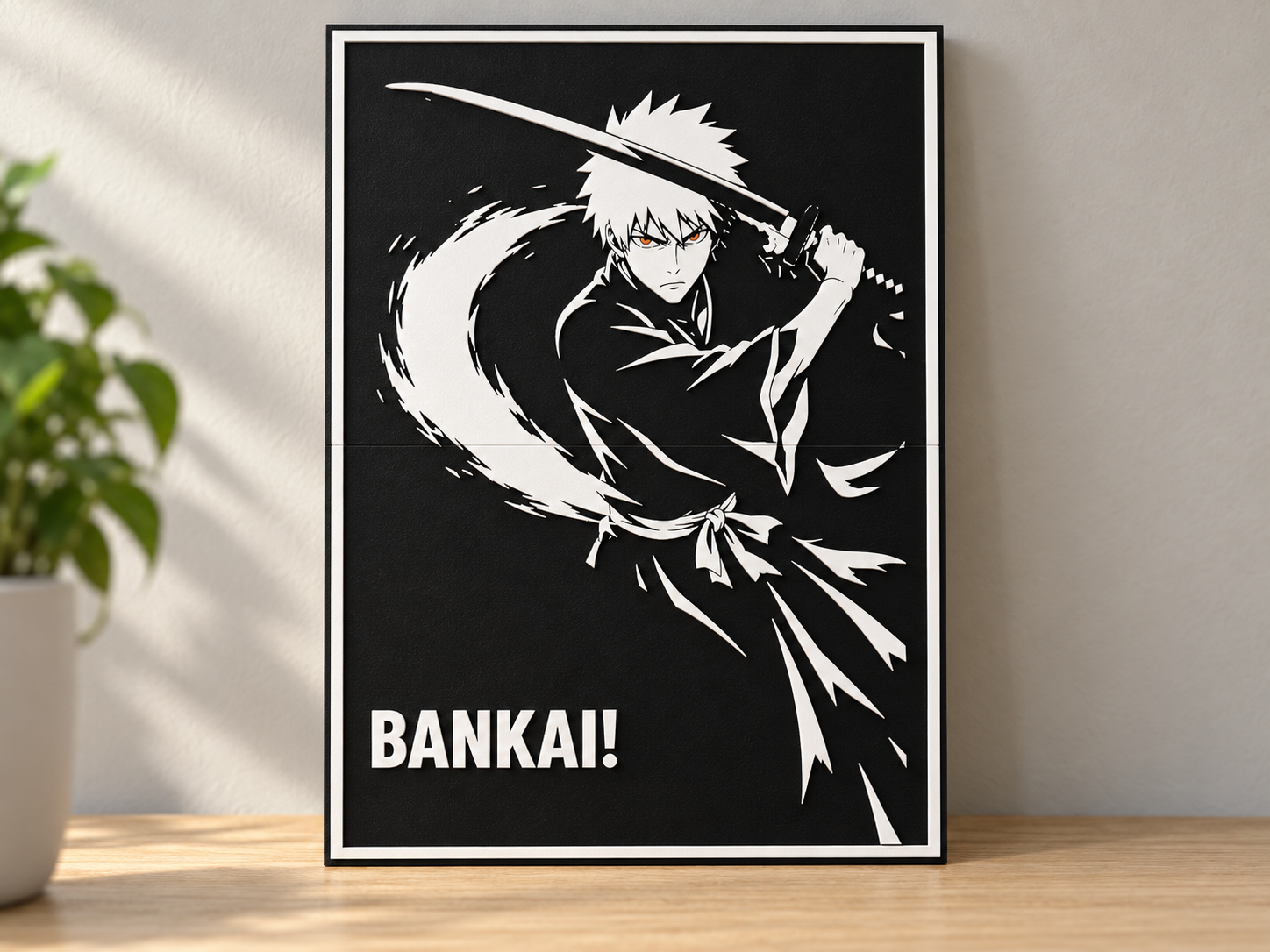 Ichigo Bankai | Bleach Anime Relief Poster
