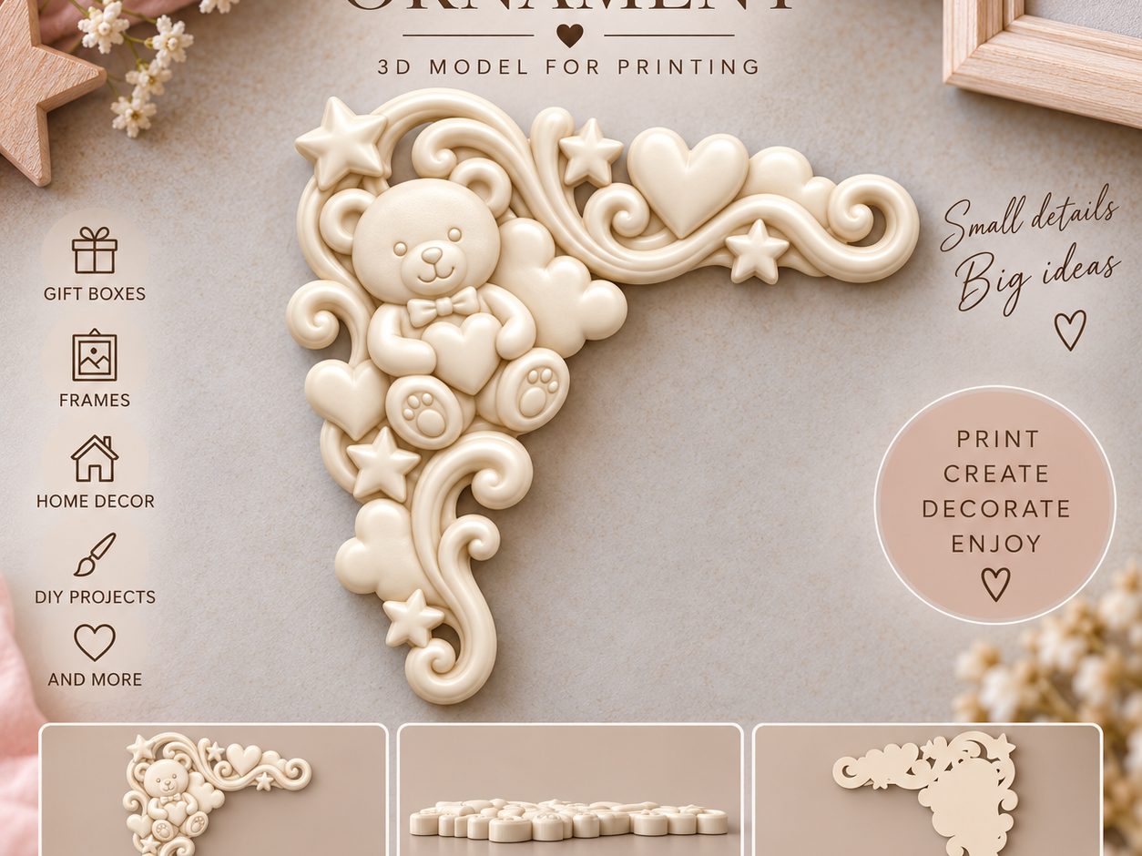 Cute Teddy Bear Corner Decorative Ornament
