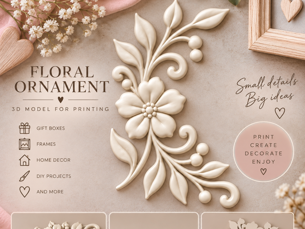 Elegant Floral Decorative Ornament