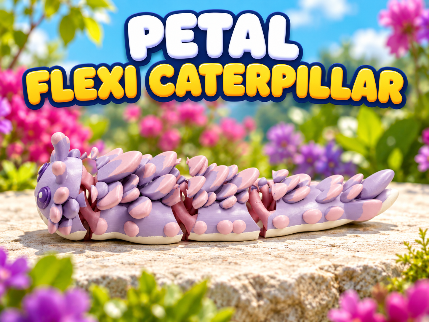 Pink Purple Caterpillar Flexi Fidget
