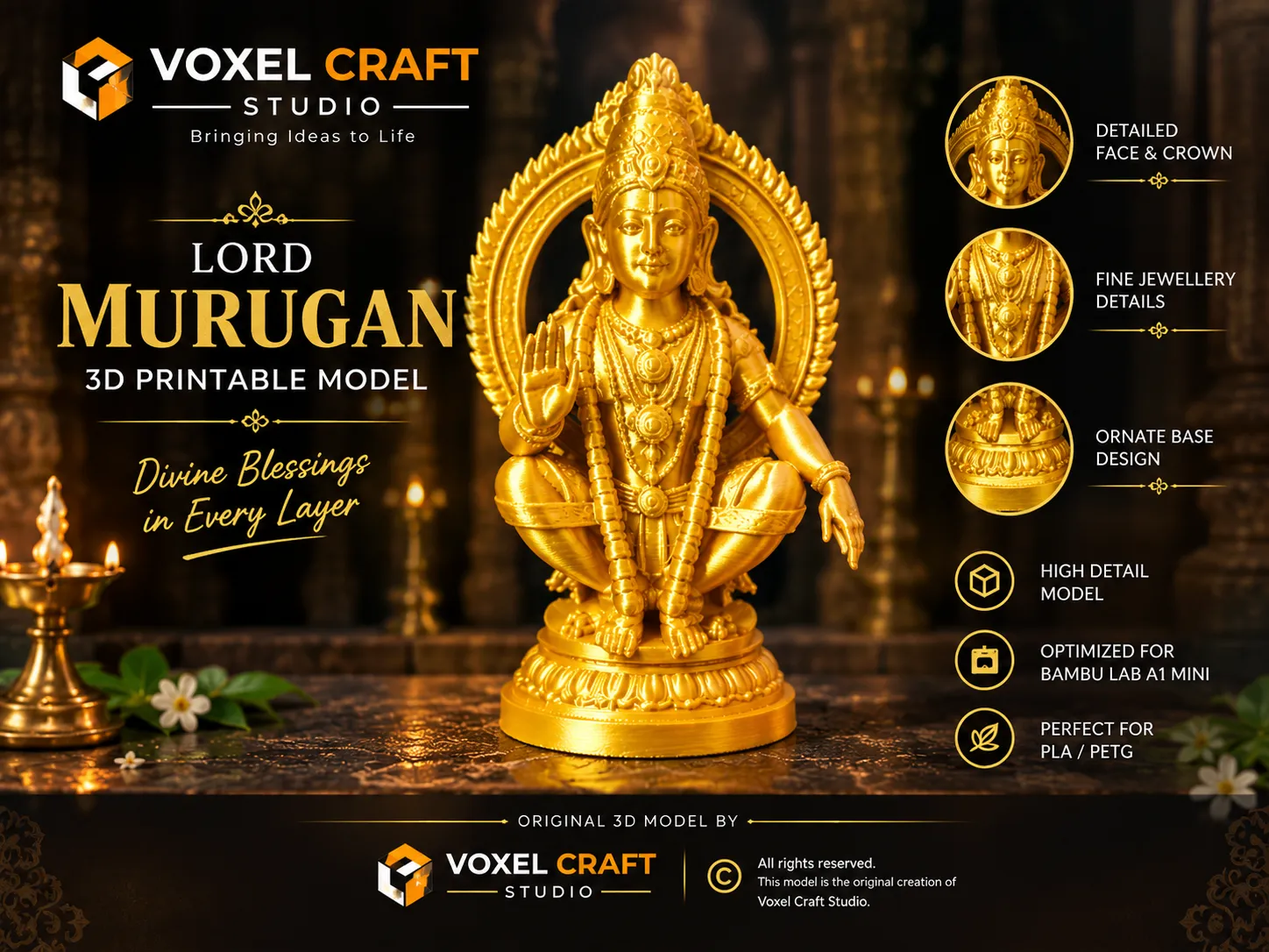 Iyappan Idol 3D Model