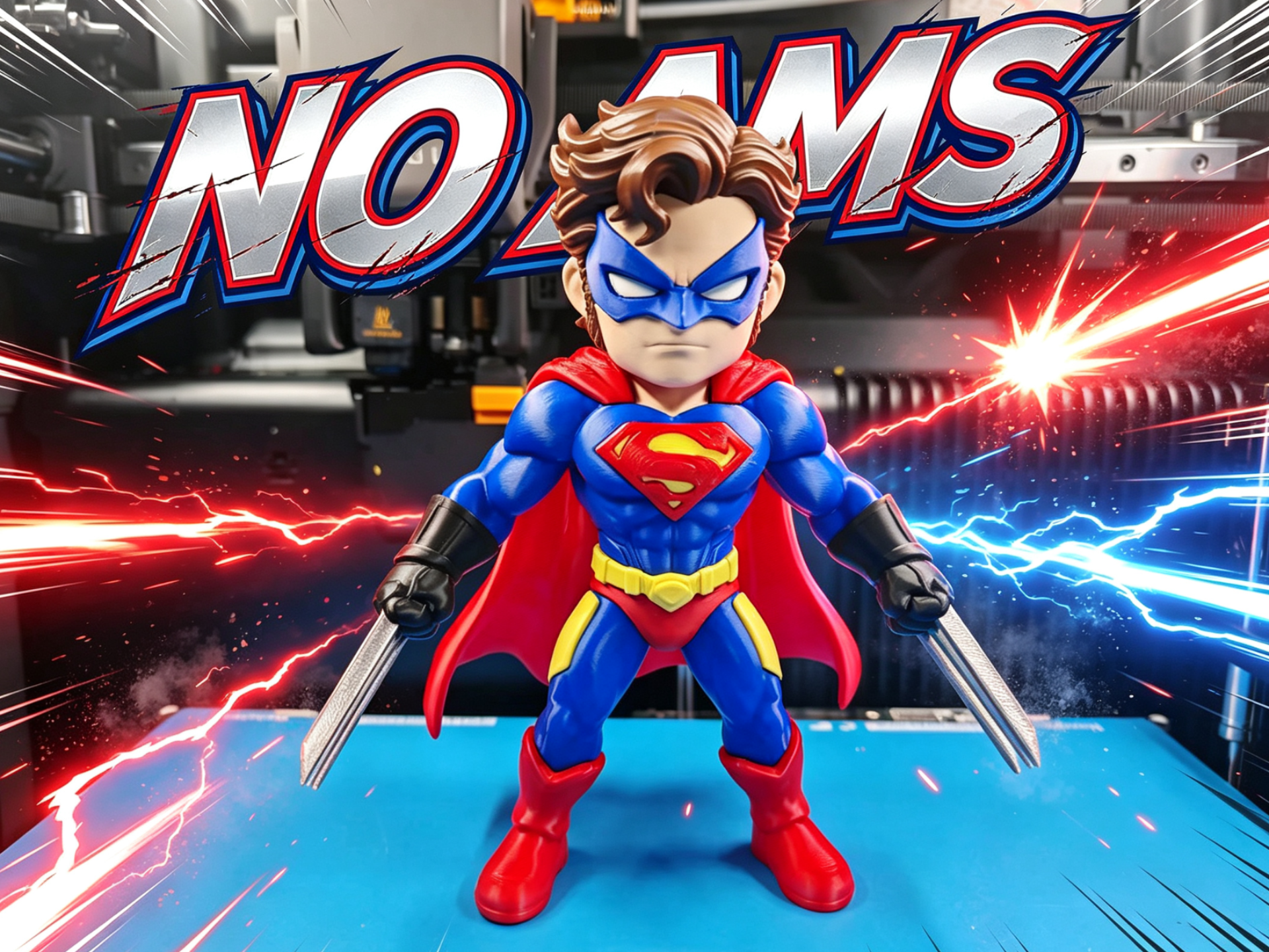 超狼 Kryptonian Wolverine 混搭创作 分件打印（NO AMS）