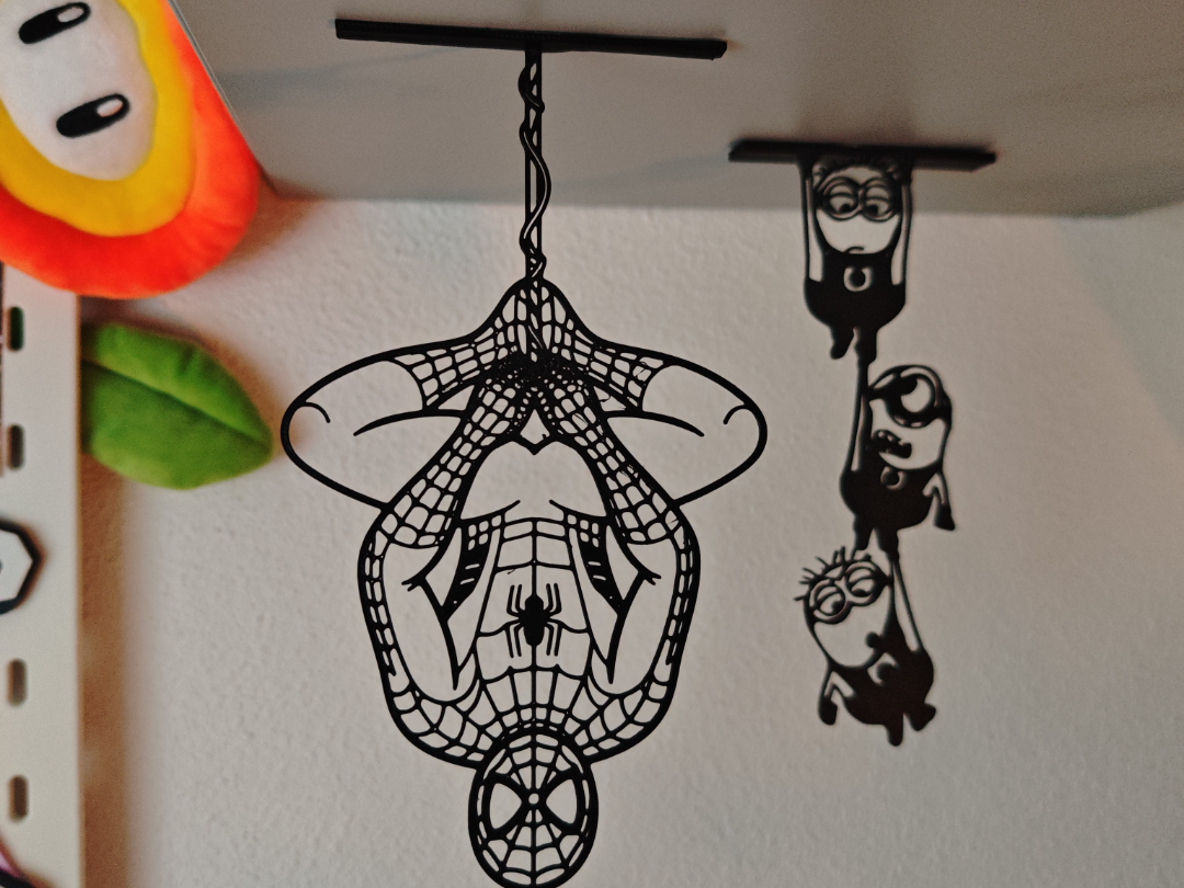 Hanging Spiderman Wall Art 1 (Shelf hanger)