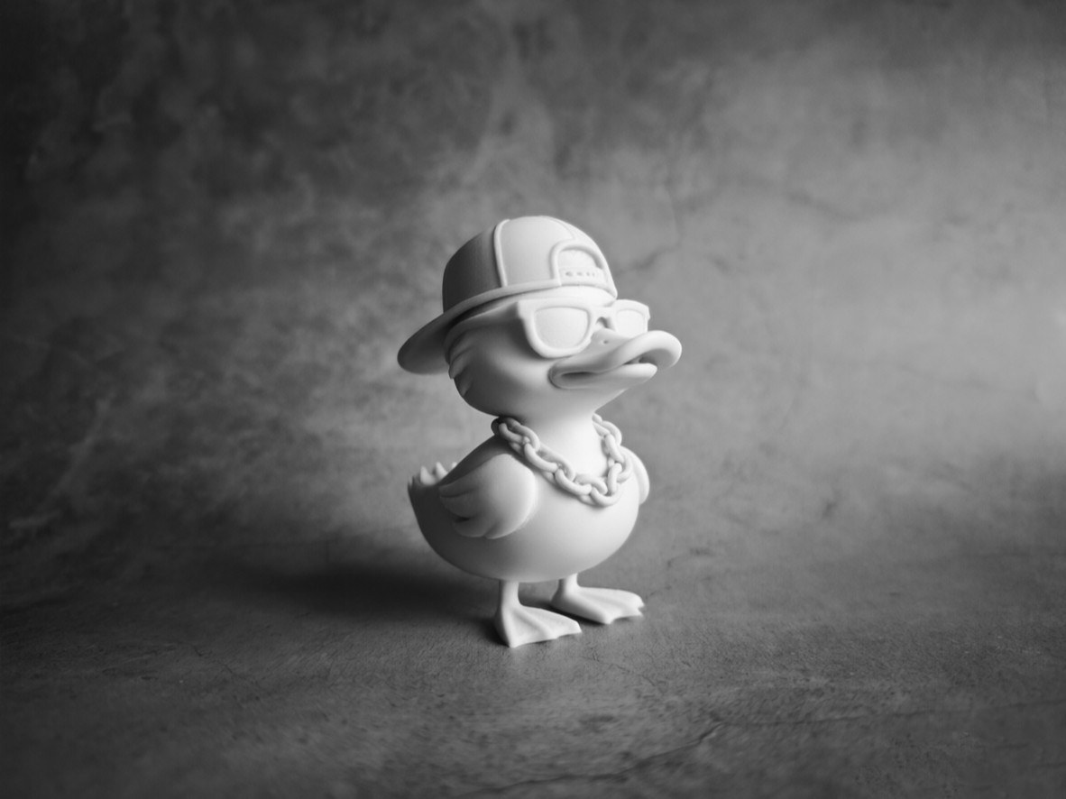 Rap-loving Street Duck desk accessories ornaments