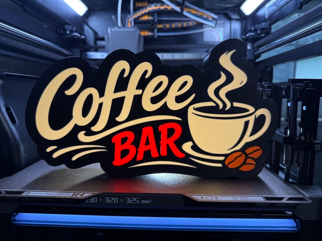 Coffe Bar Light Box - Retro Neon / Vintage Diner