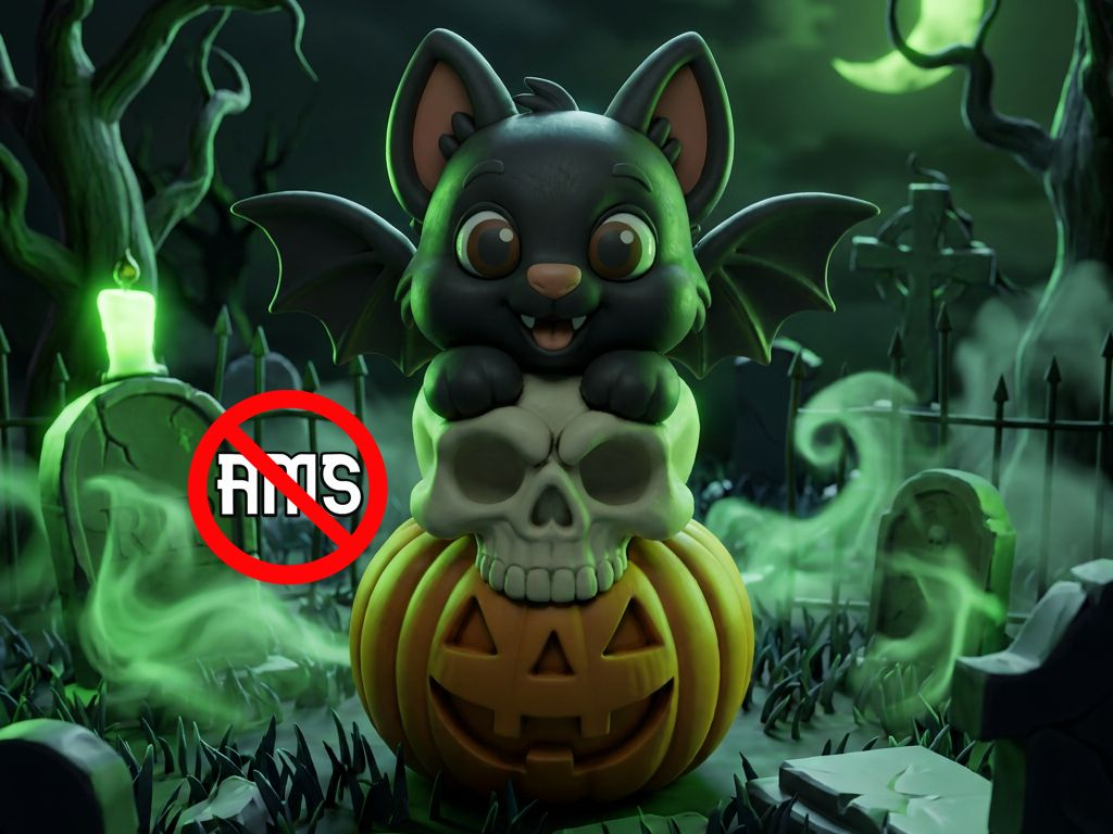 Cute Halloween Totem Bat Skull & Pumpkin 20 cm AMS