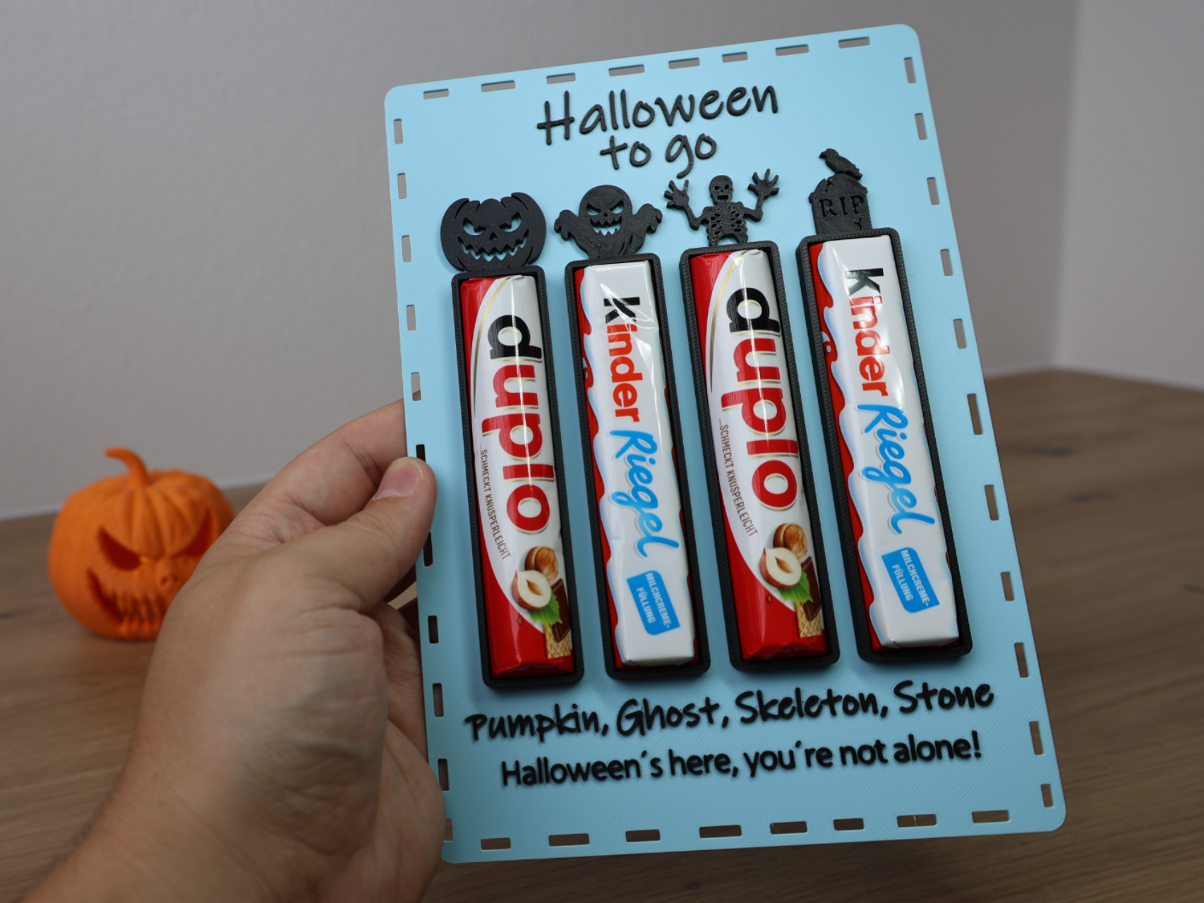 Halloween To Go – Halter für Duplo & Kinder Riegel