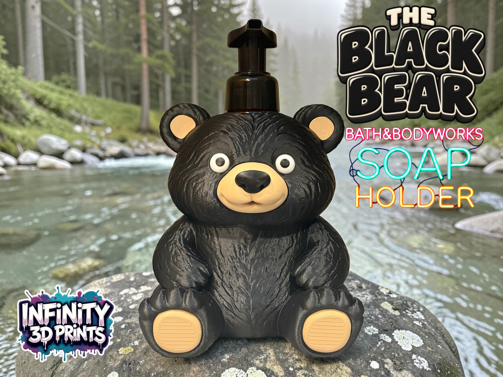 MULTIPART - THE BLACK BEAR BBW FOAMING SOAP HOLDER