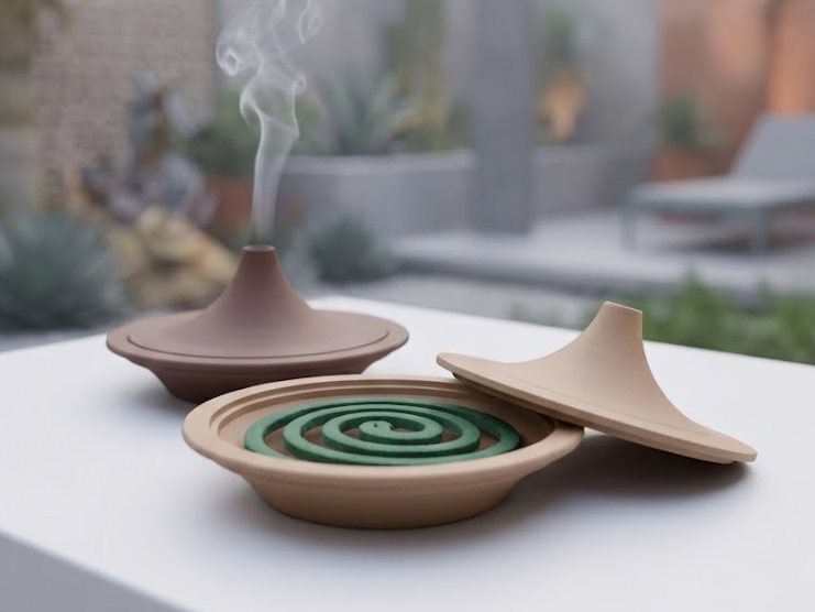Volcano-Mosquito Coil Burner Integrated Ash Tray 