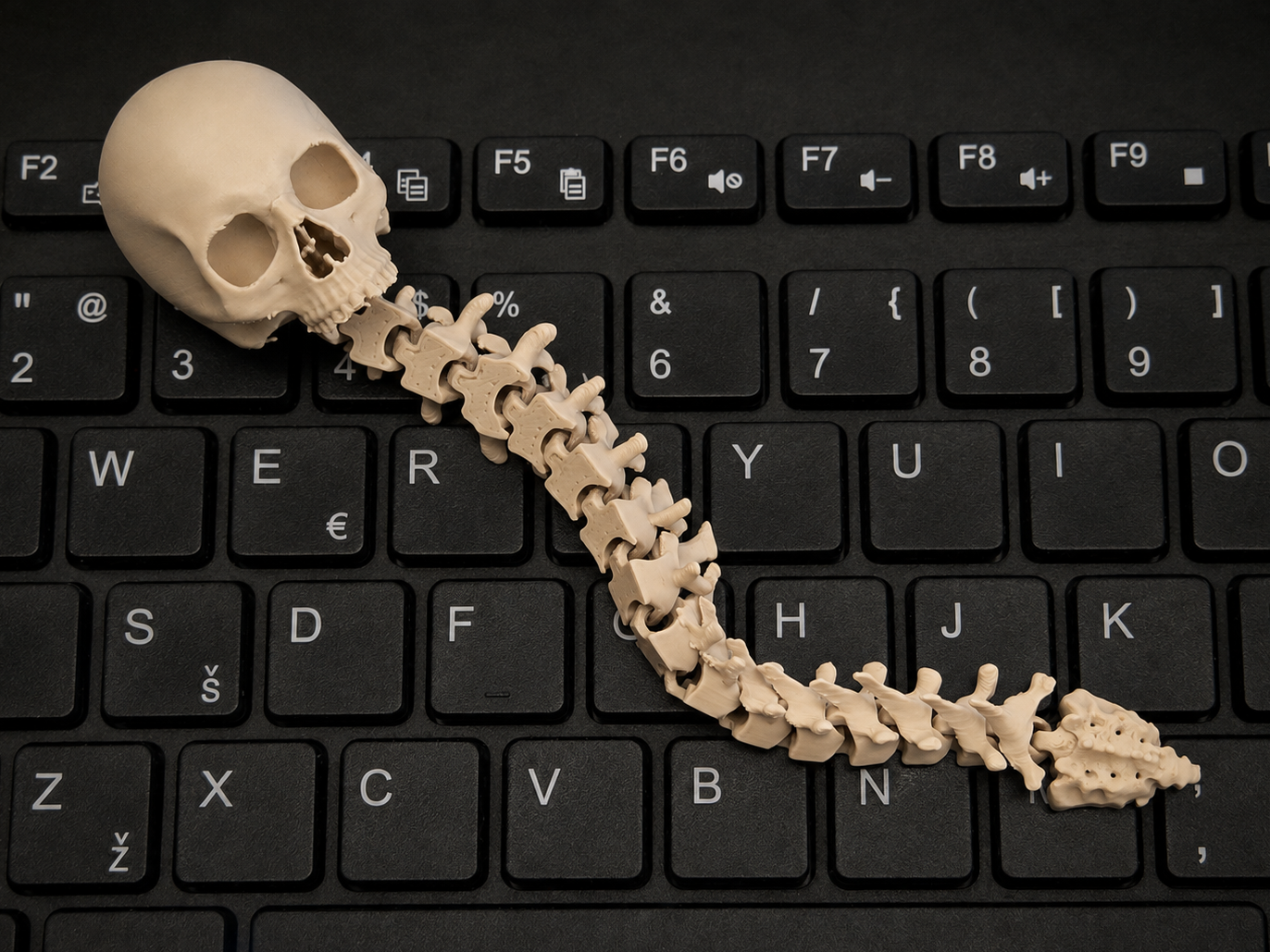Spine Ripper. Articulated Skull Spine. Fast print