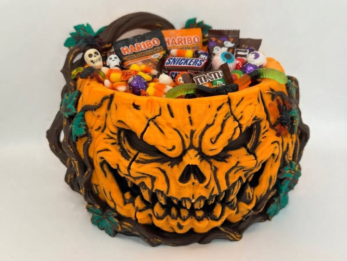 Scary Pumpkin Candy Bowl – Halloween