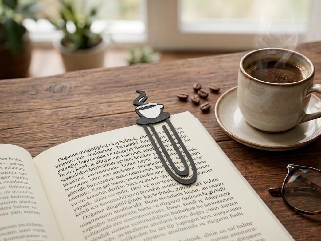 Coffee Cup Bookmark-Print in Place 