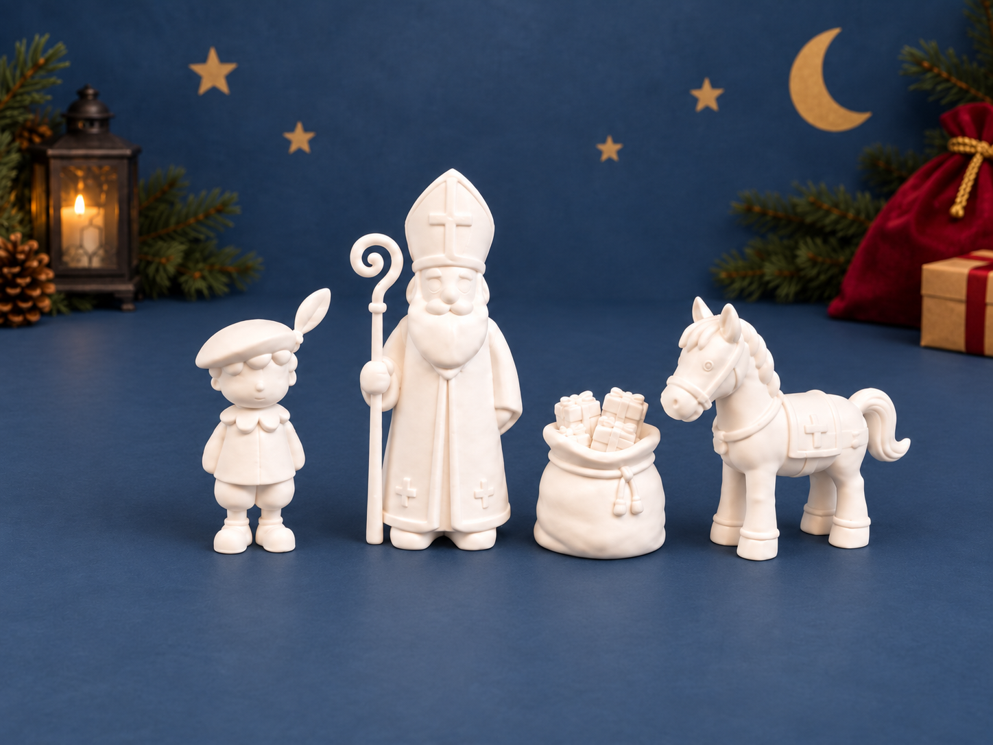 Sinterklaas tafereel deel 2 - sint-paard-zak-piet