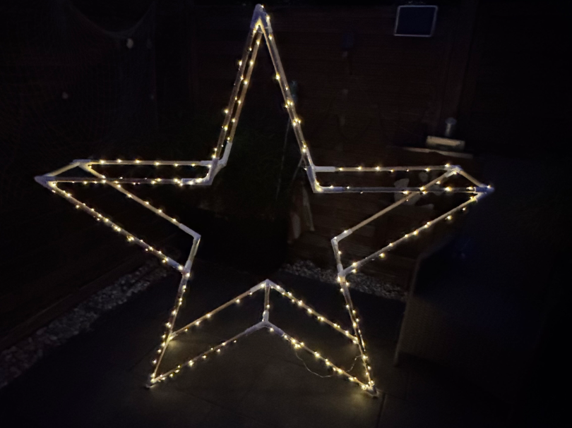 3D Stern XXL – Beleuchtete Weihnachts- /Gartendeko