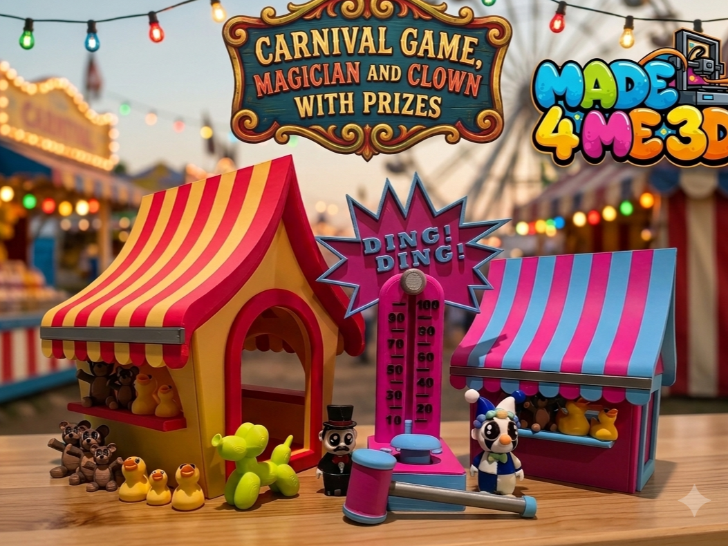 Carnival booth and game for flexi articulated play