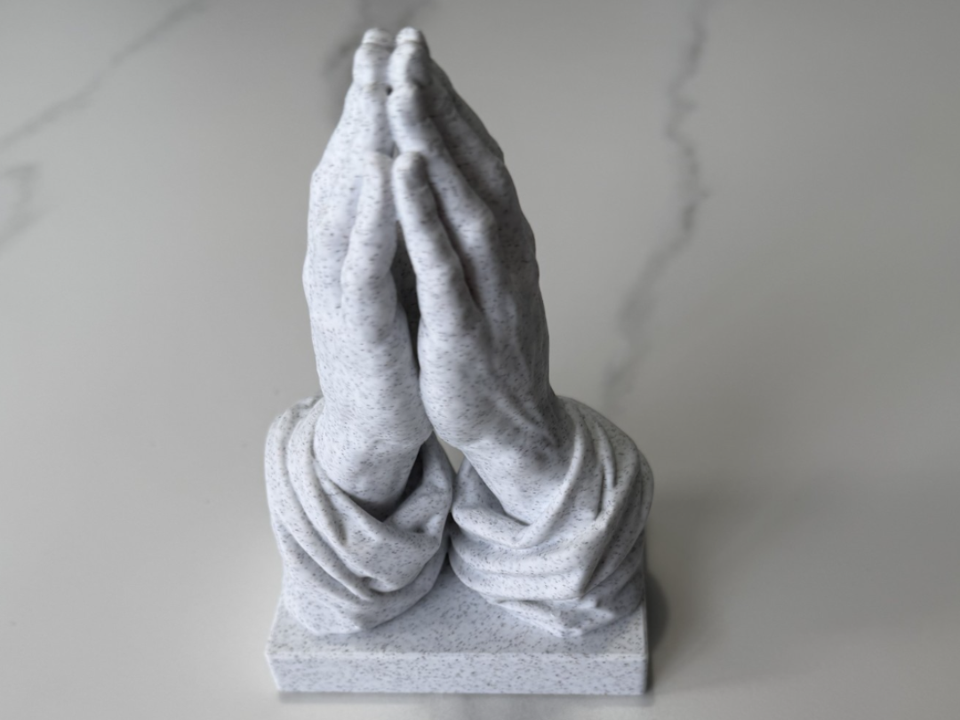Prayer Hands Marble Statue 