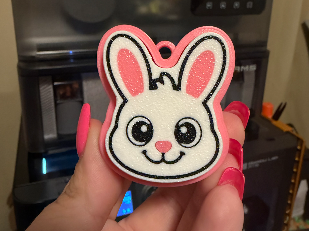 Cute Bunny Clicker Keychain