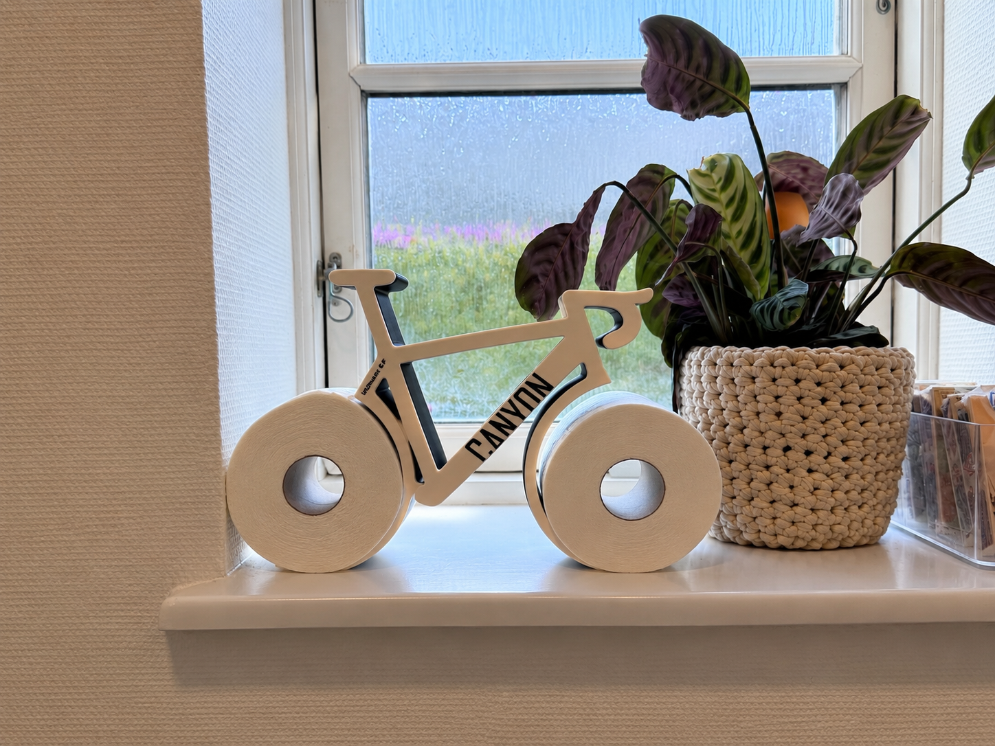 The Customizable Bike Toilet Paper Holder