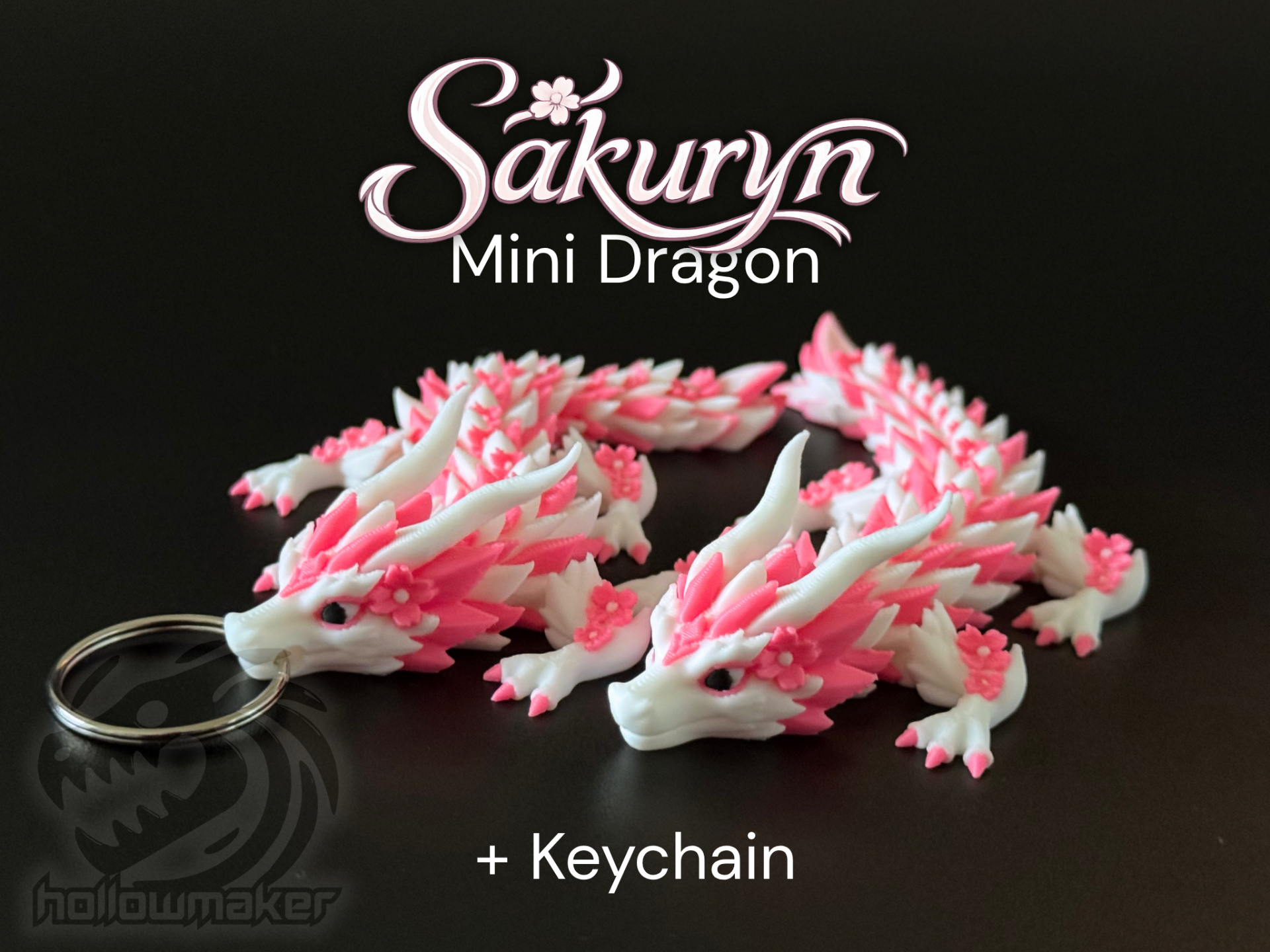Mini Sakuryn - Cherry-Blossom Dragon + Keychain