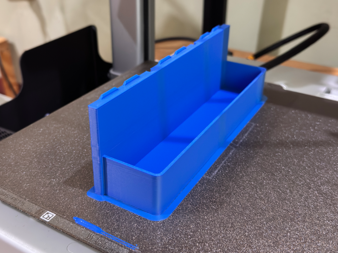worby 1x3 H bin NO magnet, top + bottom cleats