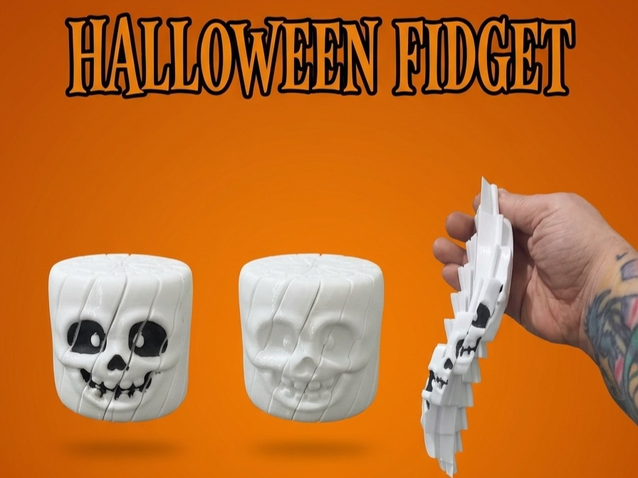 SKULL MARSHMALLOW TWISTY FIDGET