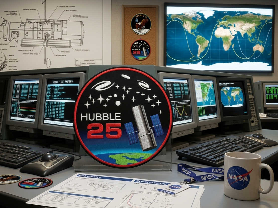 Hubble 25th Anniversary Medallion On April 25 1990