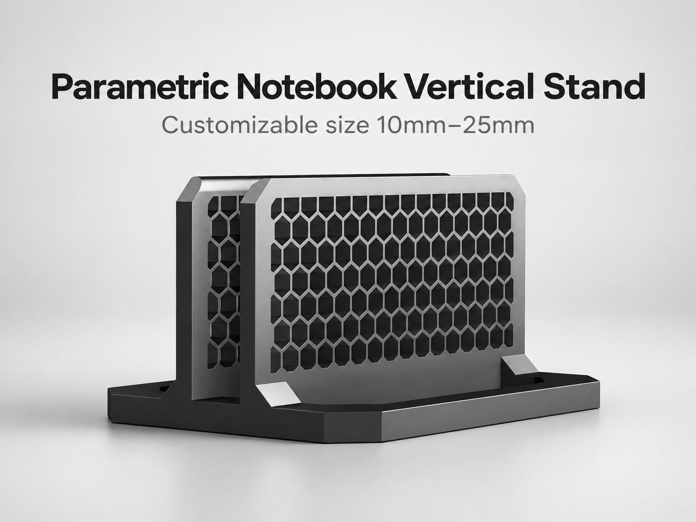 Hexagon notebook vertical stand (Customizable)