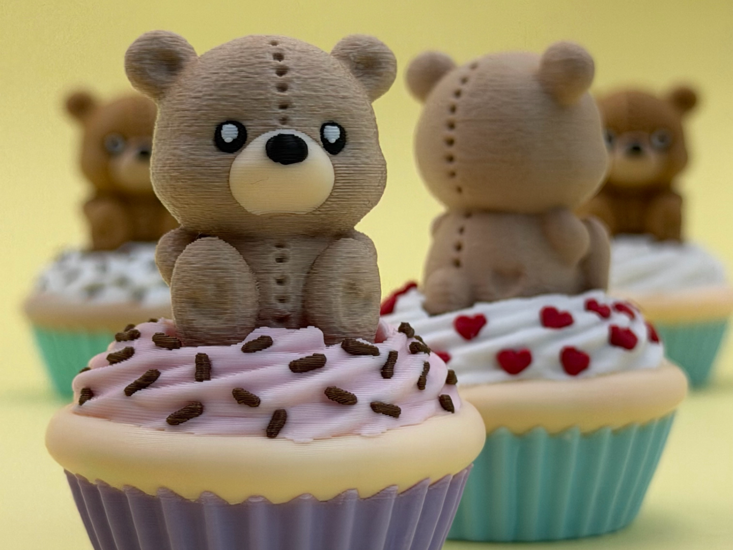 Cupcake Bear – Fidget Clickers Keychains