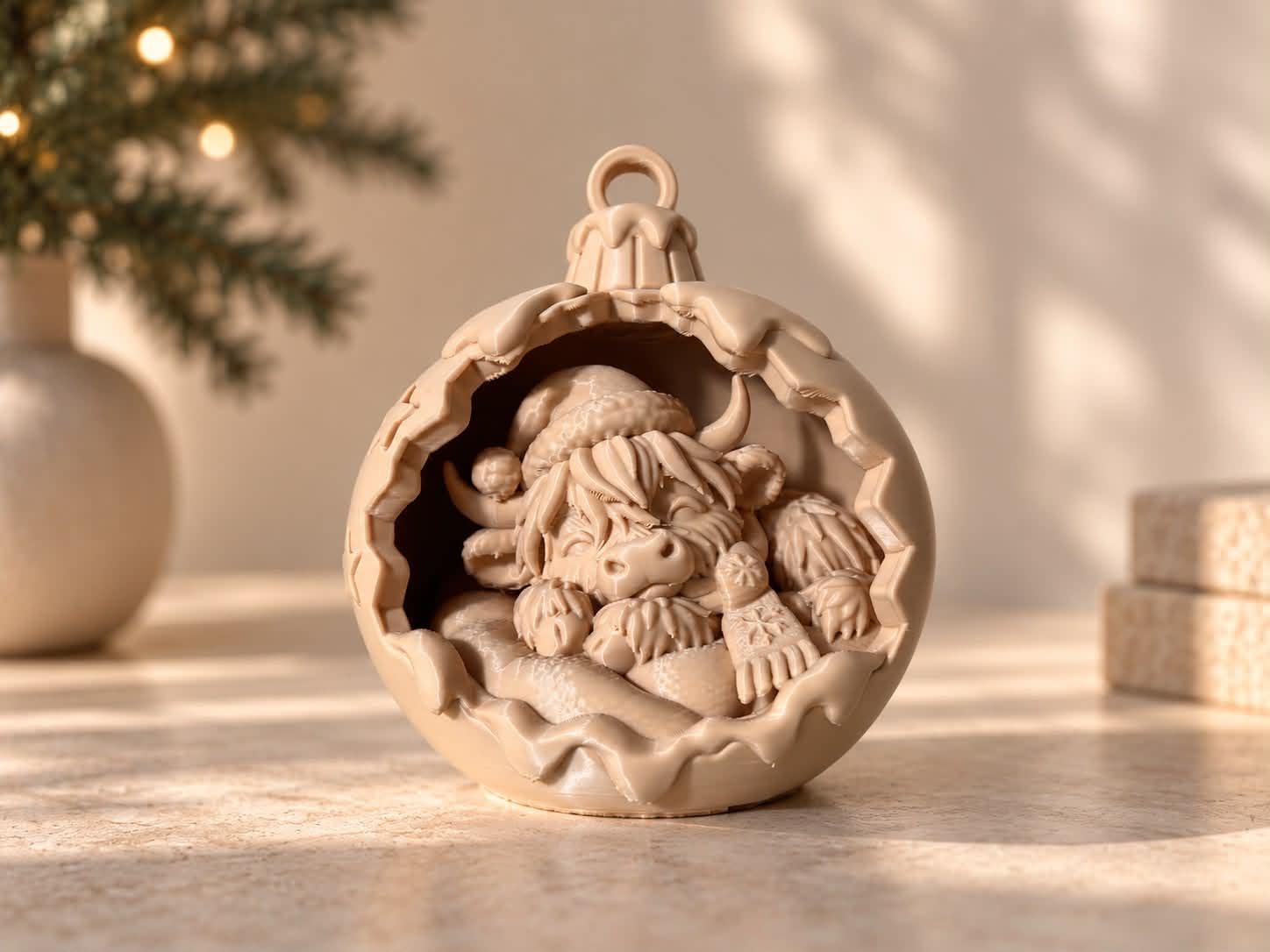 Highland Cow Christmas Bauble
