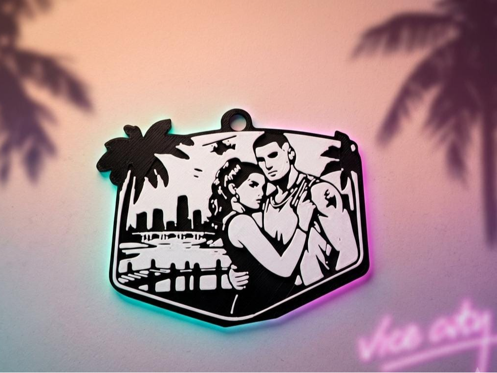 GTA VI Silhouette - Decor &Keychain  (No AMS)