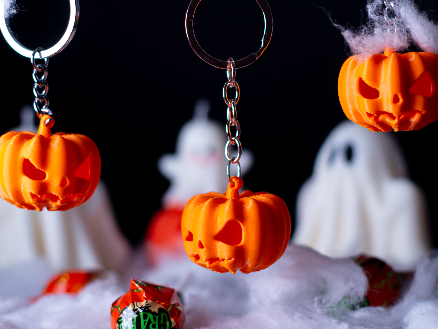 Halloween Pumpkin Keychain