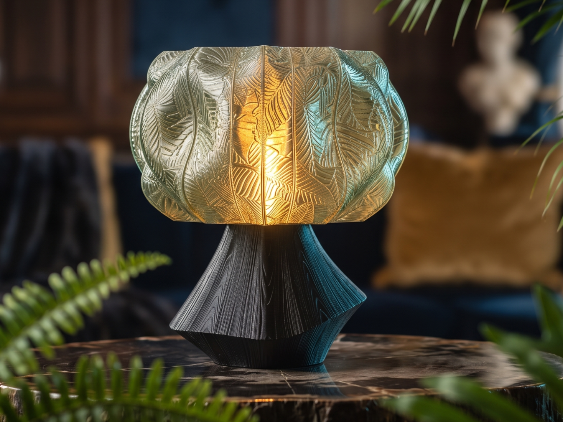 Elowen Fern Lamp – Elegant Organic Table Lamp
