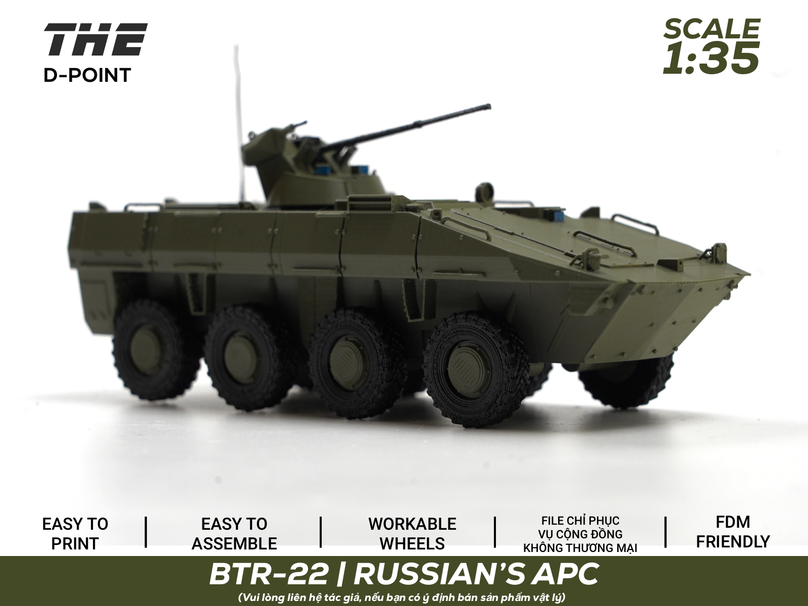 BTR-22 | 1:35 Scale | Rotating Wheels