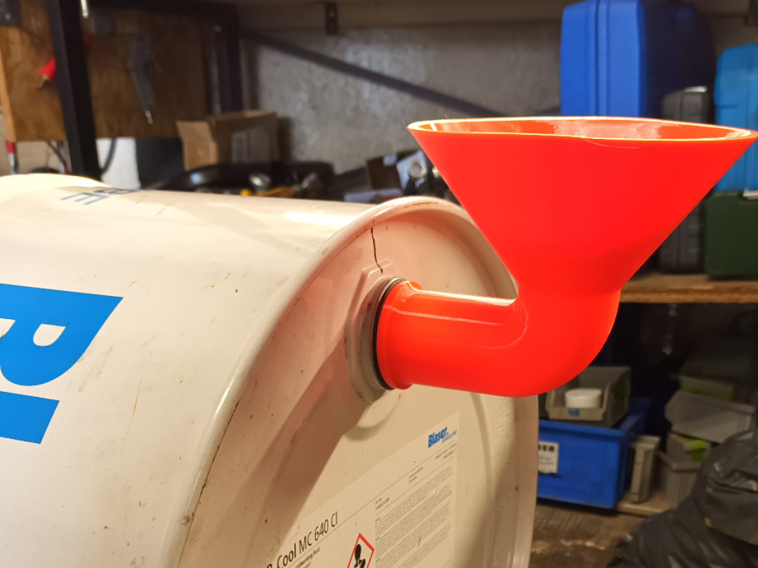 Trichter 200l Stahlfass 90°
