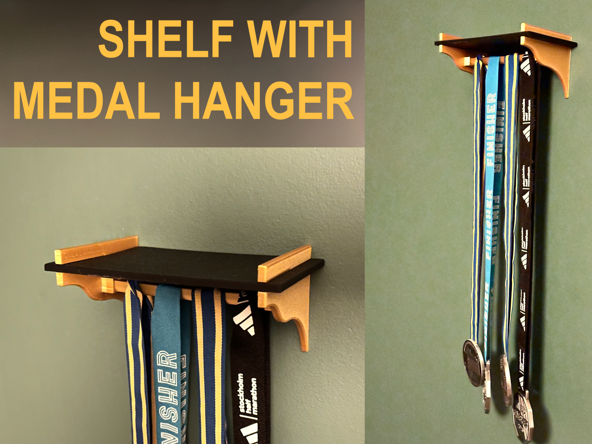 Shelf With Medal Hanger