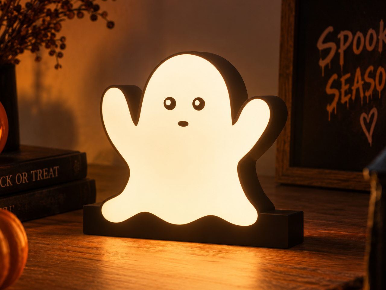 Cute Ghost Halloween Lightbox - Spooky LED Lamp
