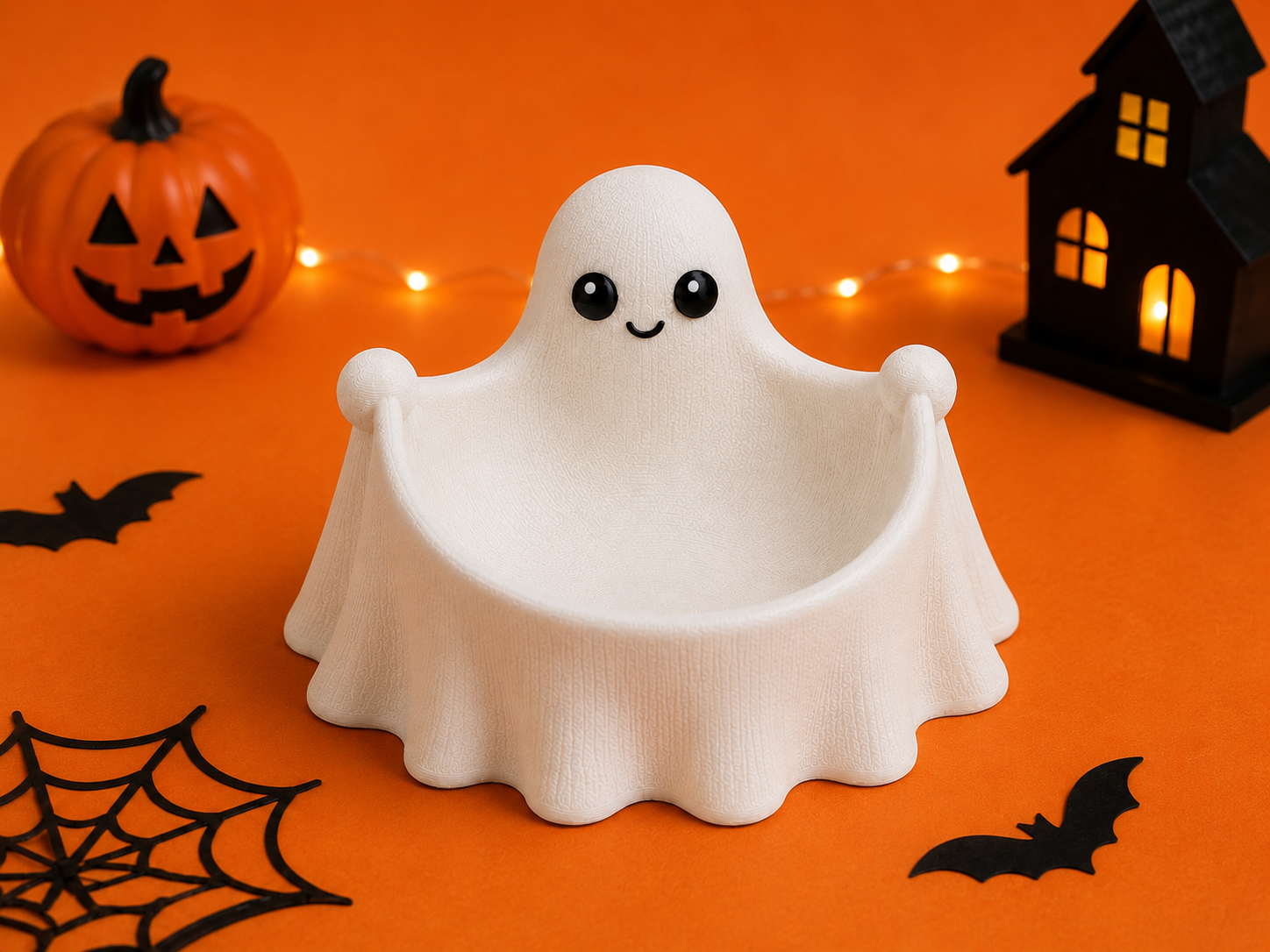 Cute Ghost Bowl – Spooky Trinket & Candy Dish