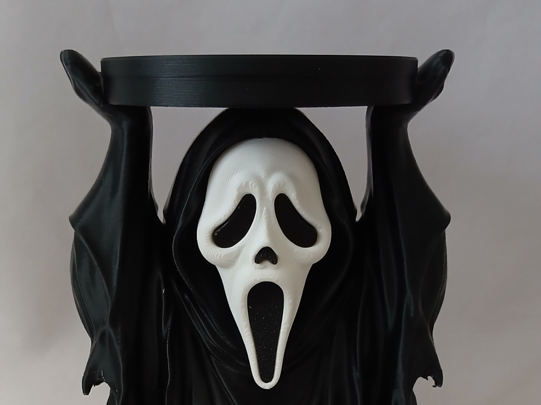 GHOST FACE CANDLE HOLDER ASSEMBLY