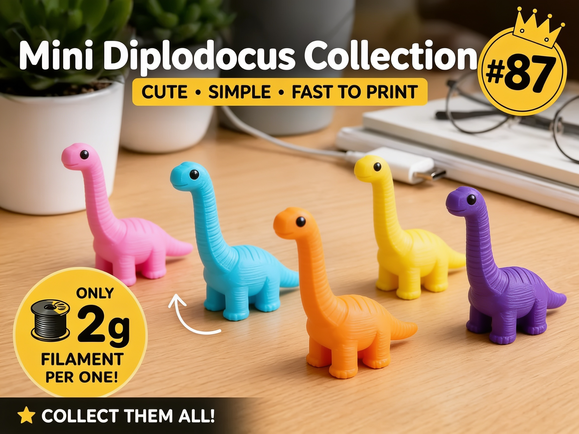 Mini Diplodocus Fidget - Micro Zoo