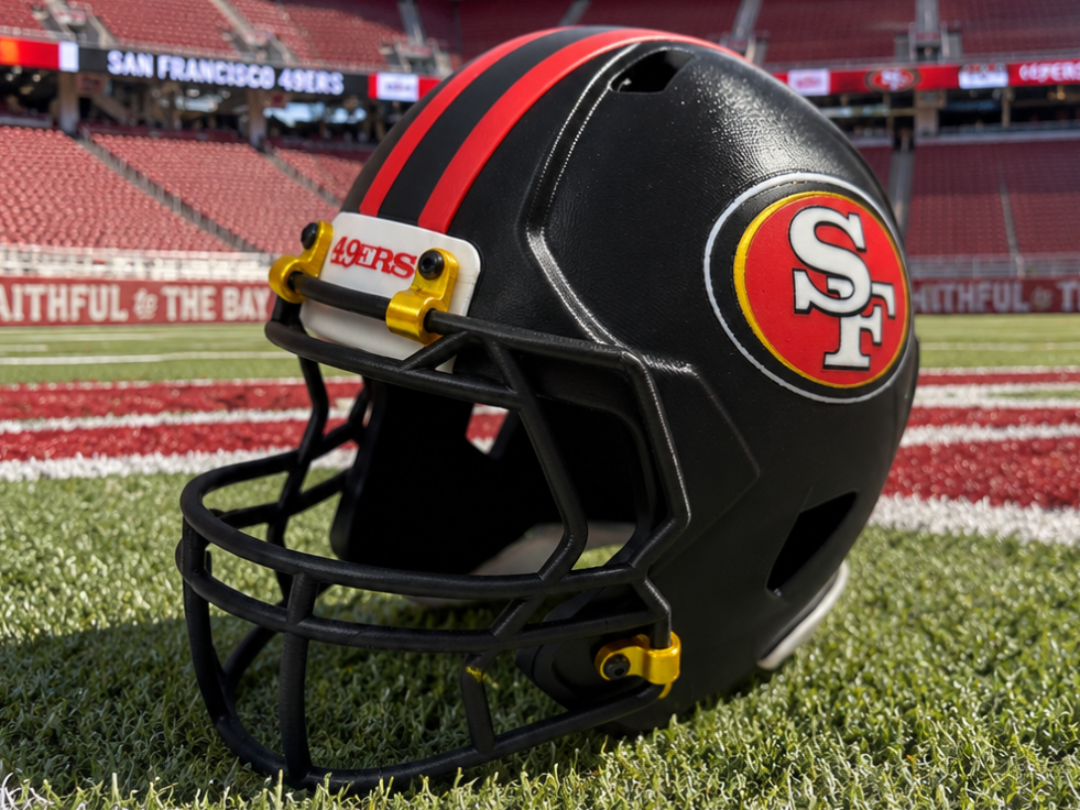 San Francisco 49ers Black Alt Mini Football Helmet