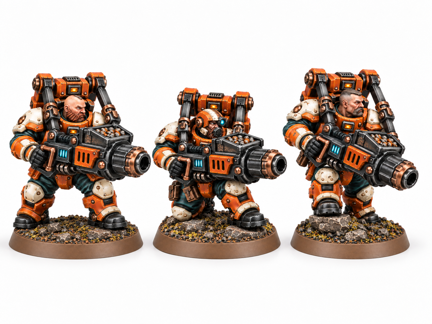 Grimdark Space Dwarf Heavy Oreburst Gunners 