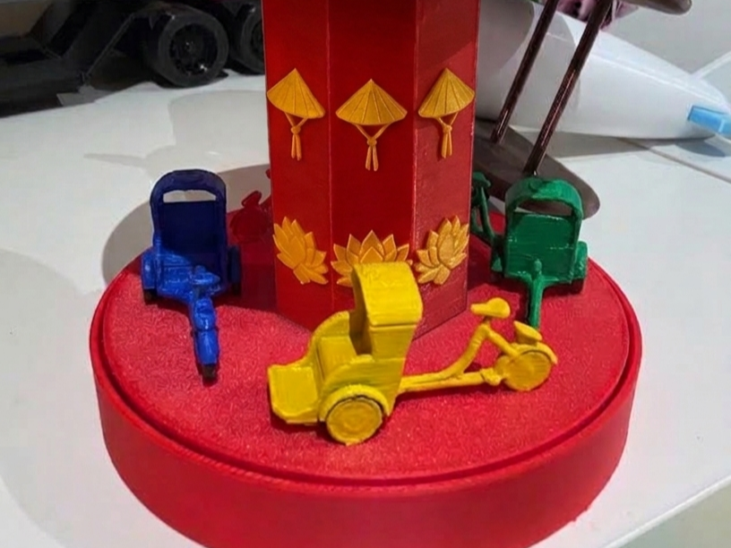 Vietnamese Xích Lô Carousel – 3D Printable Model