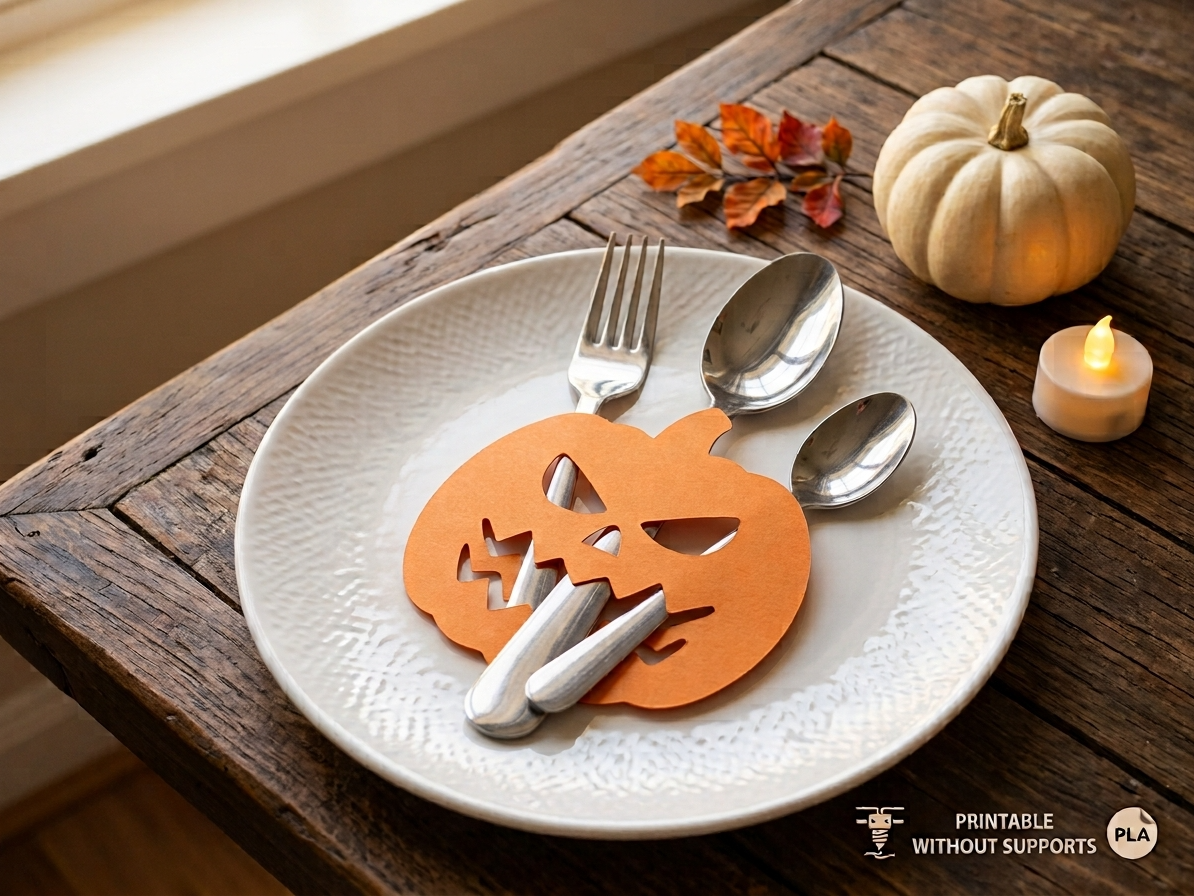 Halloween Pumpkin Cutlery Holder
