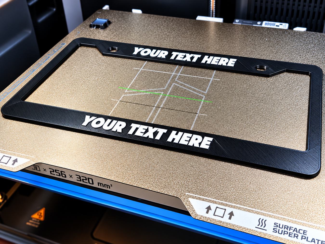 Customizable 12 × 6 License Plate Frame