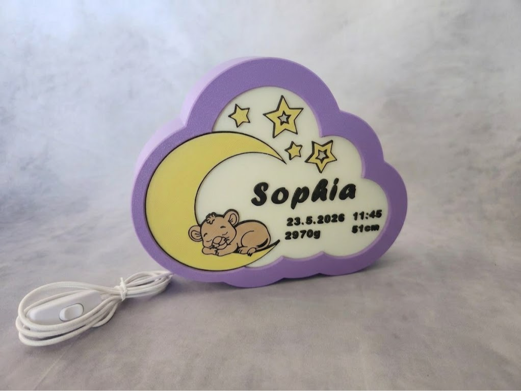 Night lamp - editable text