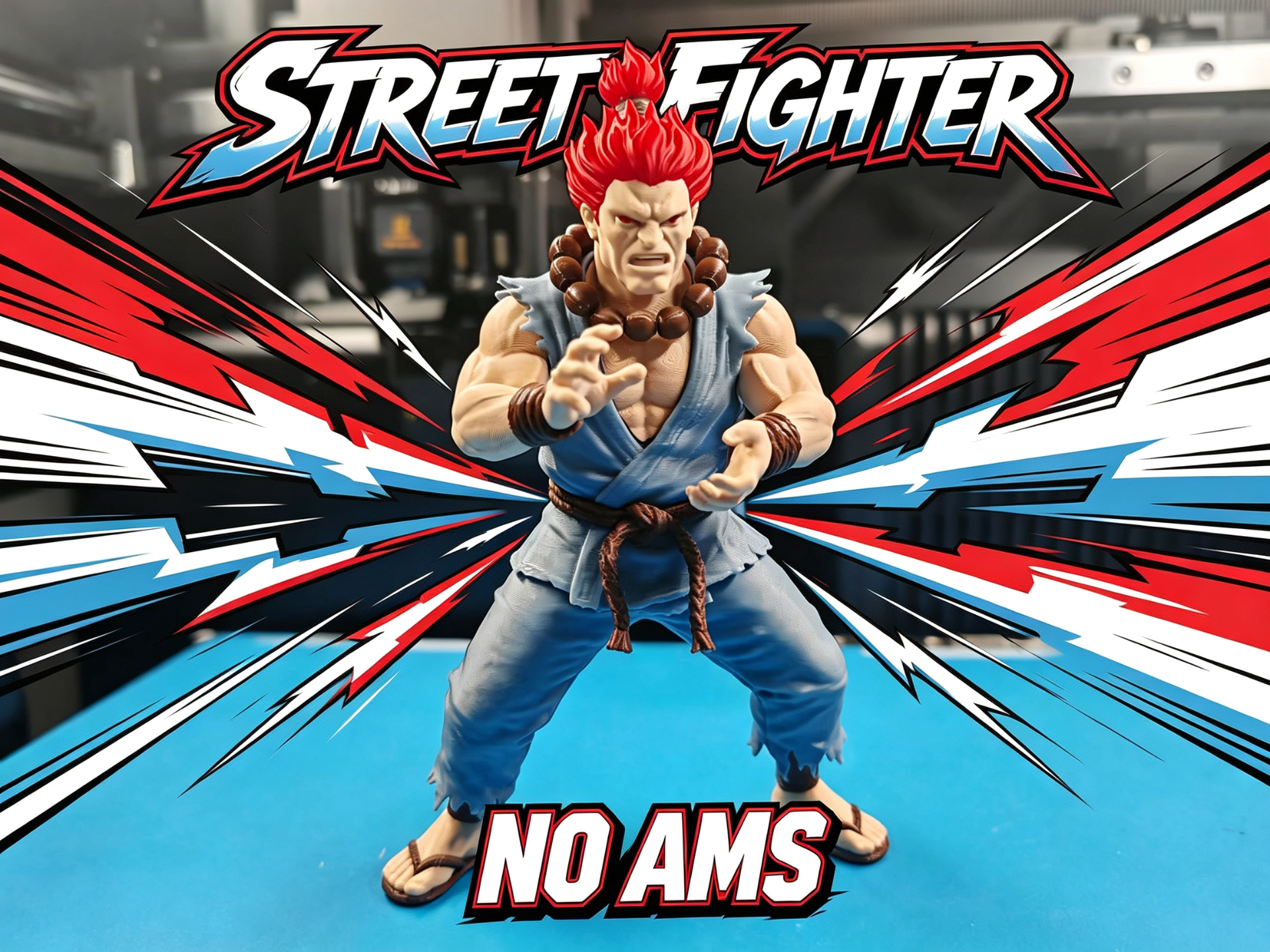 （补充）街头霸王 豪鬼 阿库玛 Akuma  Gouki 分件打印 （无需AMS）