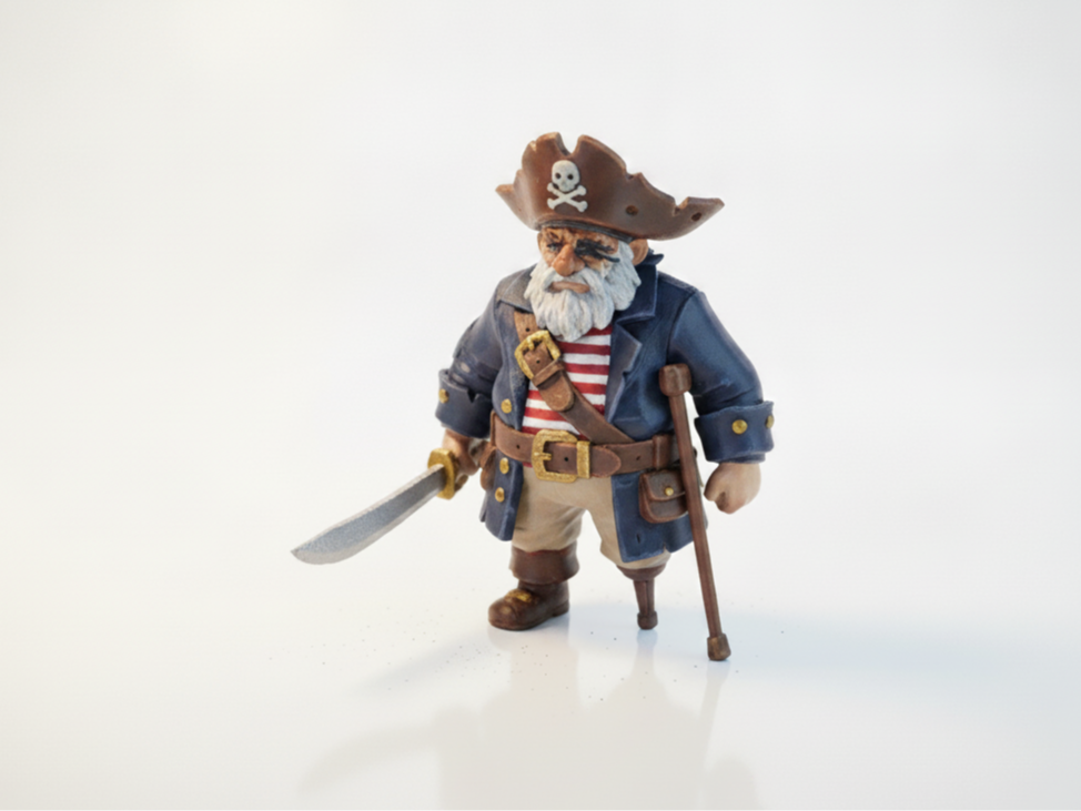 Samurai Pirate Figurine Fantasy 3D Printable