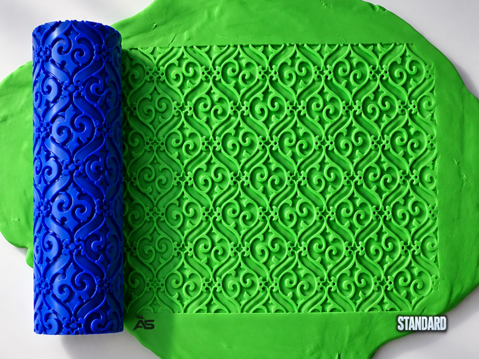 AS-R075-S – Classic Damask Pattern Rollers