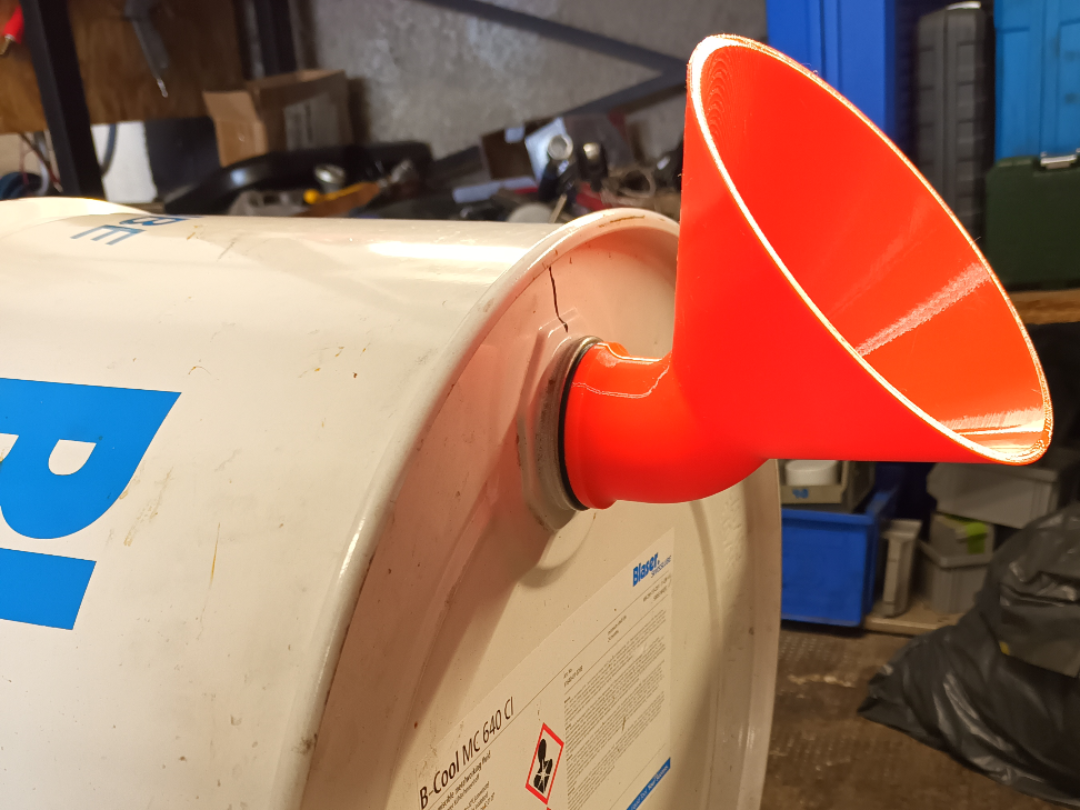 Trichter 200l Stahlfass 45°